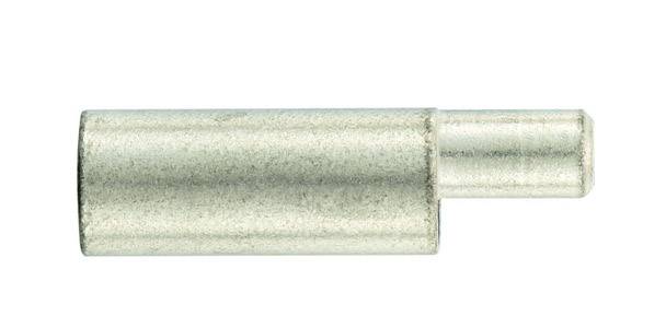 A cylindrical metal component with a smaller cylindrical pin on the right side, potentially a machine element.
