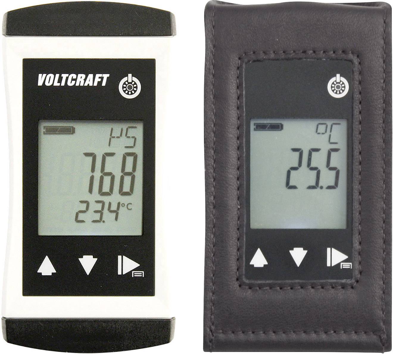 Two digital thermometers: the left display shows 23.4°C, the right display shows 25.5°C in a black casing.