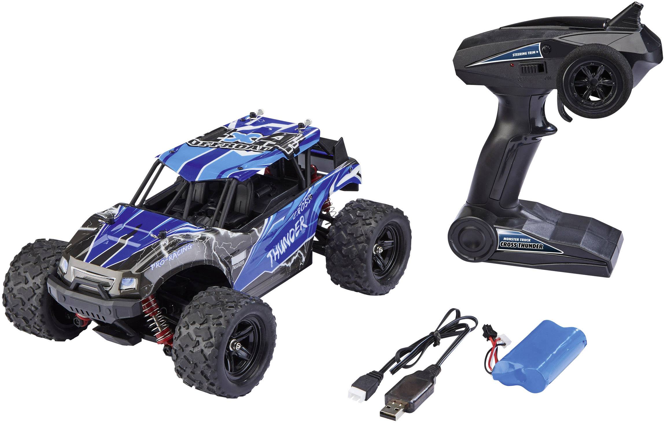 Revell Control 24831 X-Treme Cross Thunder 1:18 RC model car for beginners Electric Buggy 4WD