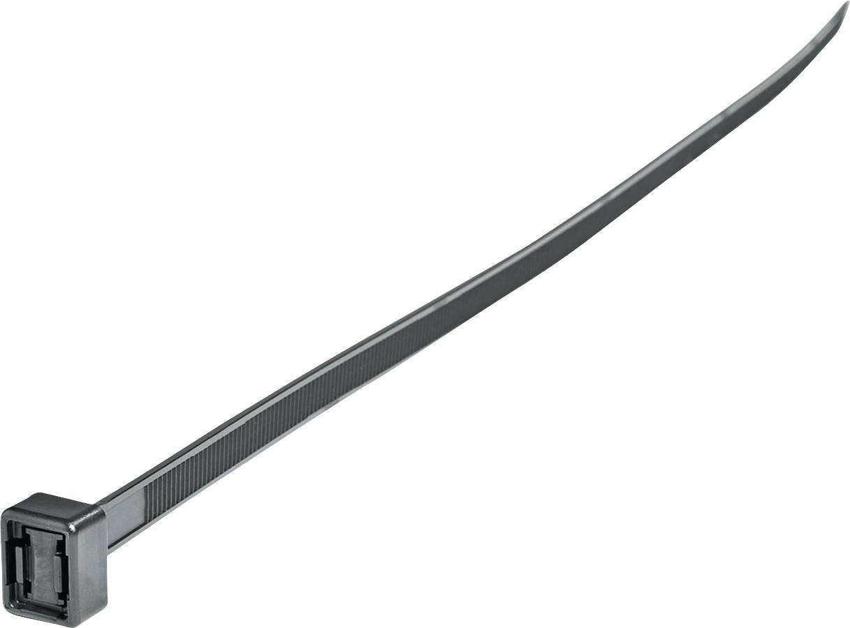 HellermannTyton 132-37540 CT375-PA66HS-BK Cable tie 375 mm 7.60 mm Black Spring toggle, Heat-resistant 500 pc(s)