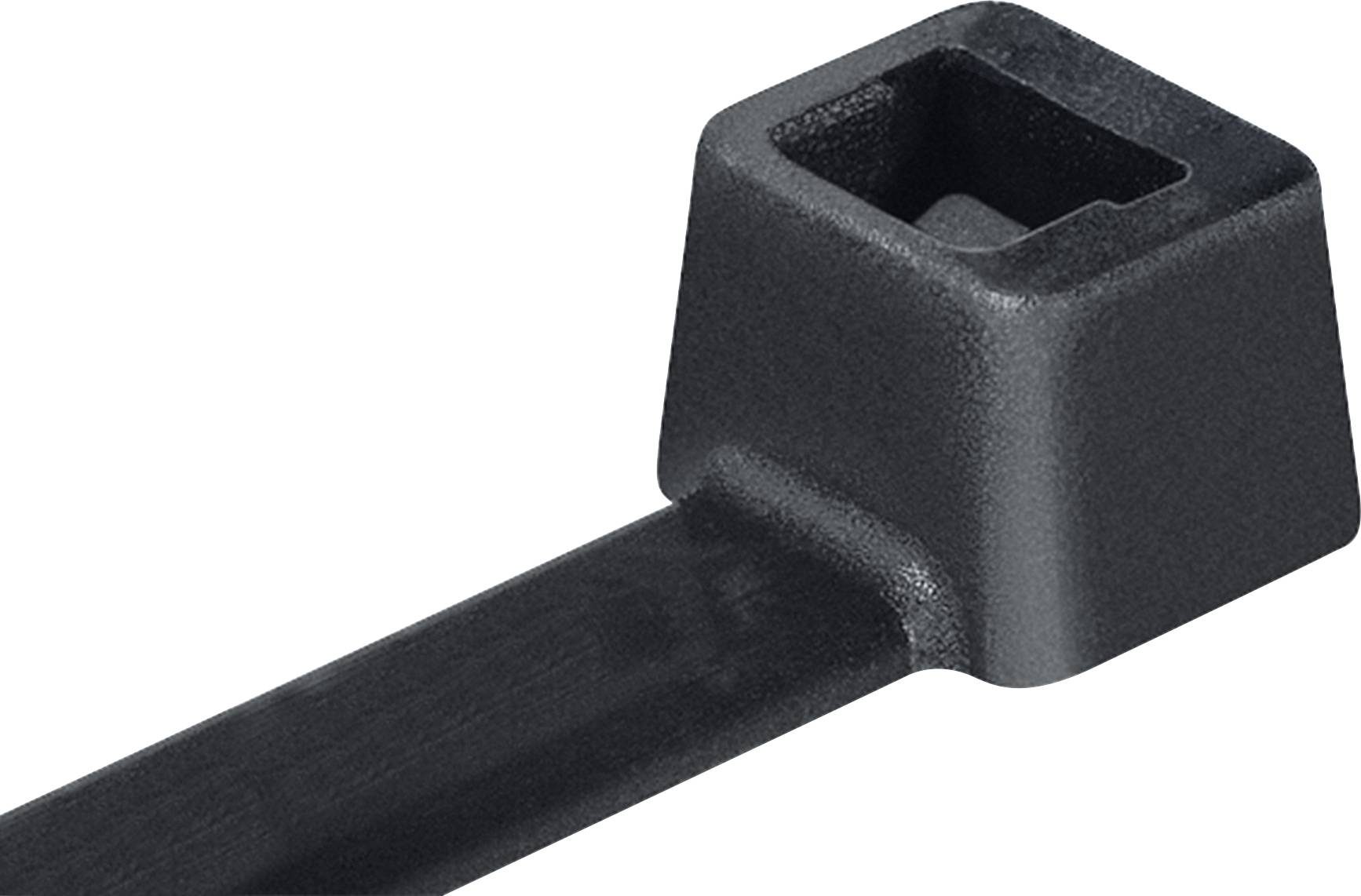 HellermannTyton 138-01980 UB1-PA66-BK Cable tie 100 mm 2.50 mm Black 1000 pc(s)