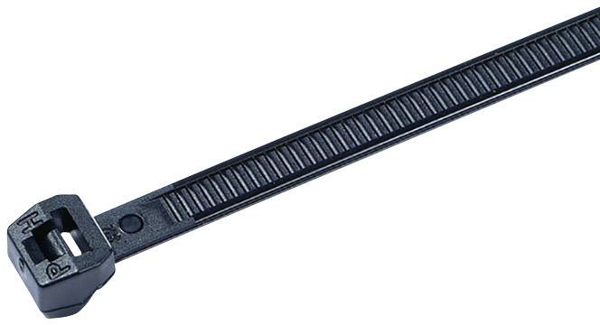 HellermannTyton 118-00128 T50MOS-PA66W-BK Cable tie 245 mm 4.60 mm Black UV-proof 100 pc(s)