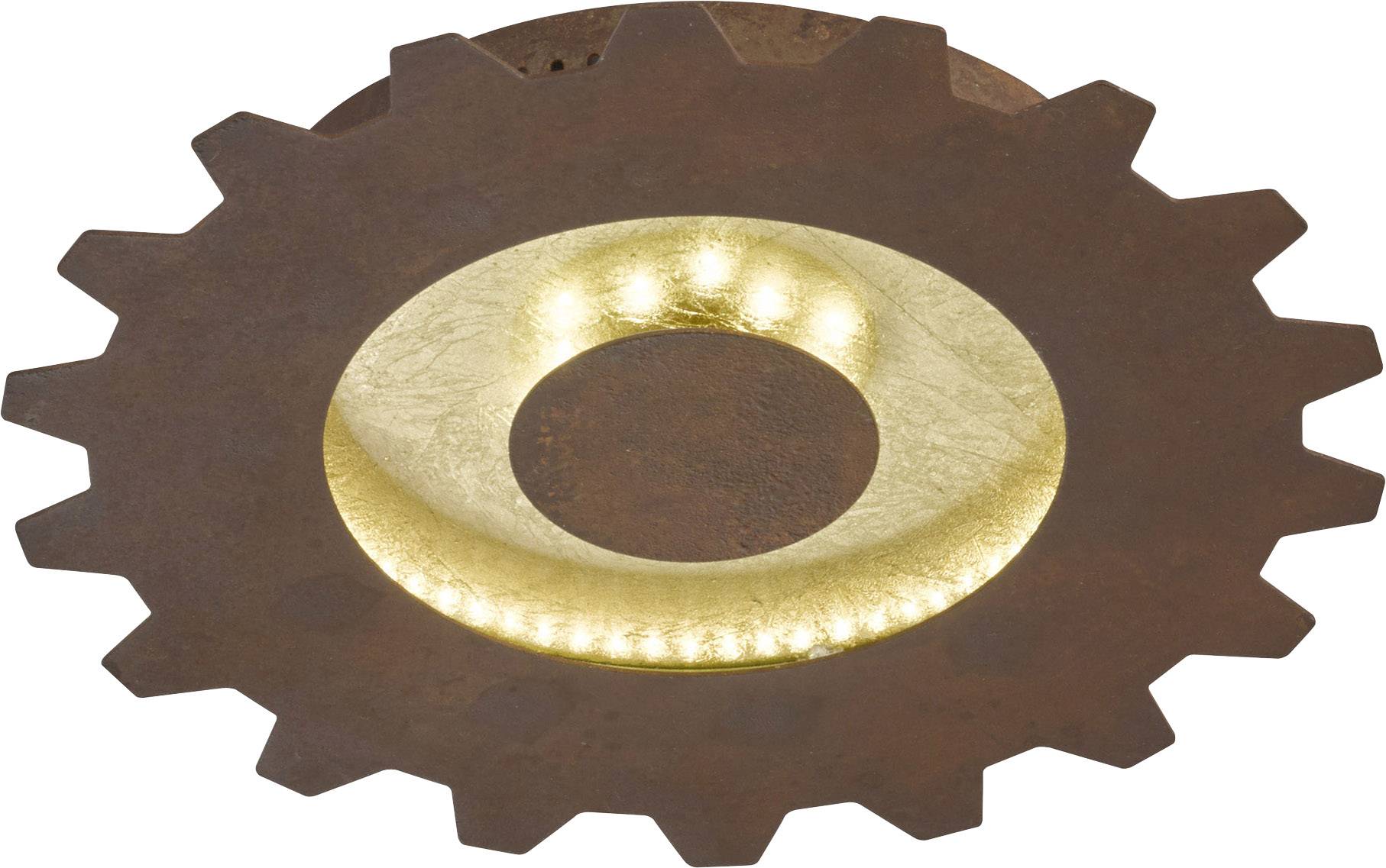 WOFI Leif 9301.02.15.8300 LED ceiling light Gold, Rust brown 18 W Warm white Indirect light emission, Suitable for wall mounting