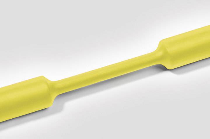 Yellow canoeist on a grey background. The paddle extends diagonally across the image, with a uniform surface.