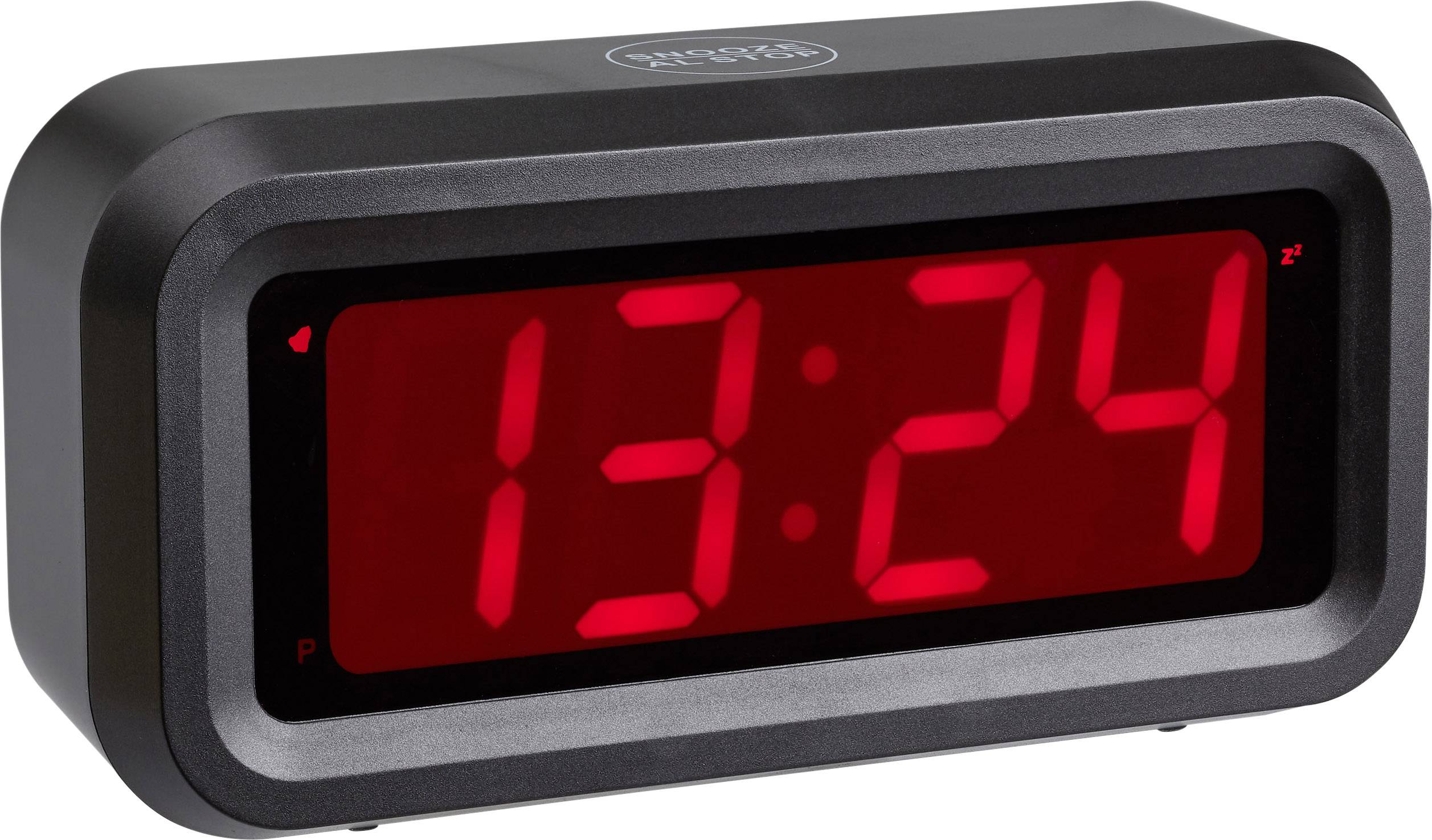 TFA Dostmann 60.2024.10 Quartz Alarm clock Anthracite Alarm times 1