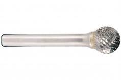 A smooth milling cutter with a cylindrical shank and round head, used for metalworking and shaping materials.