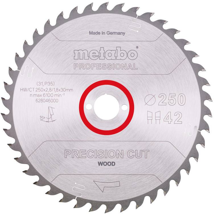 Metabo 628046000 Circular saw blade 250 mm 1 pc(s)