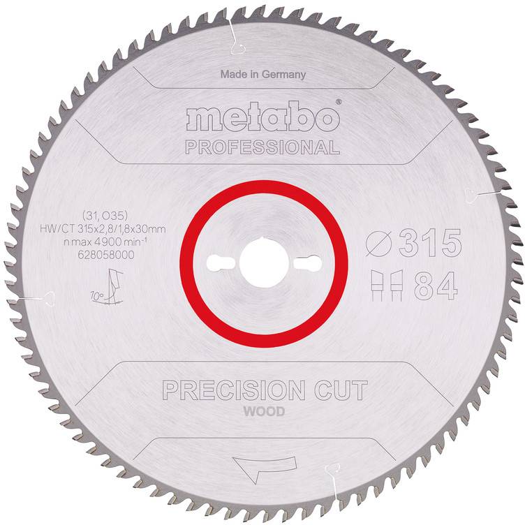 Metabo 628058000 Circular saw blade 315 mm 1 pc(s)