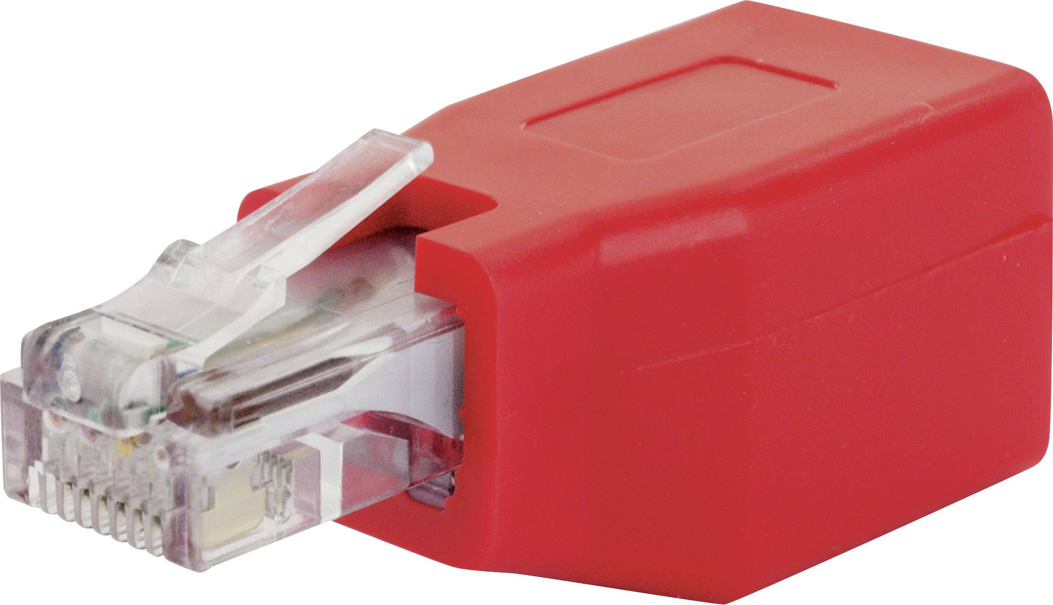 Schwaiger RJ45 Networks Adapter CAT 6 [1x RJ45 socket - 1x RJ45 plug] Red