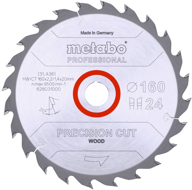 Metabo 628031000 Circular saw blade 160 mm 1 pc(s)