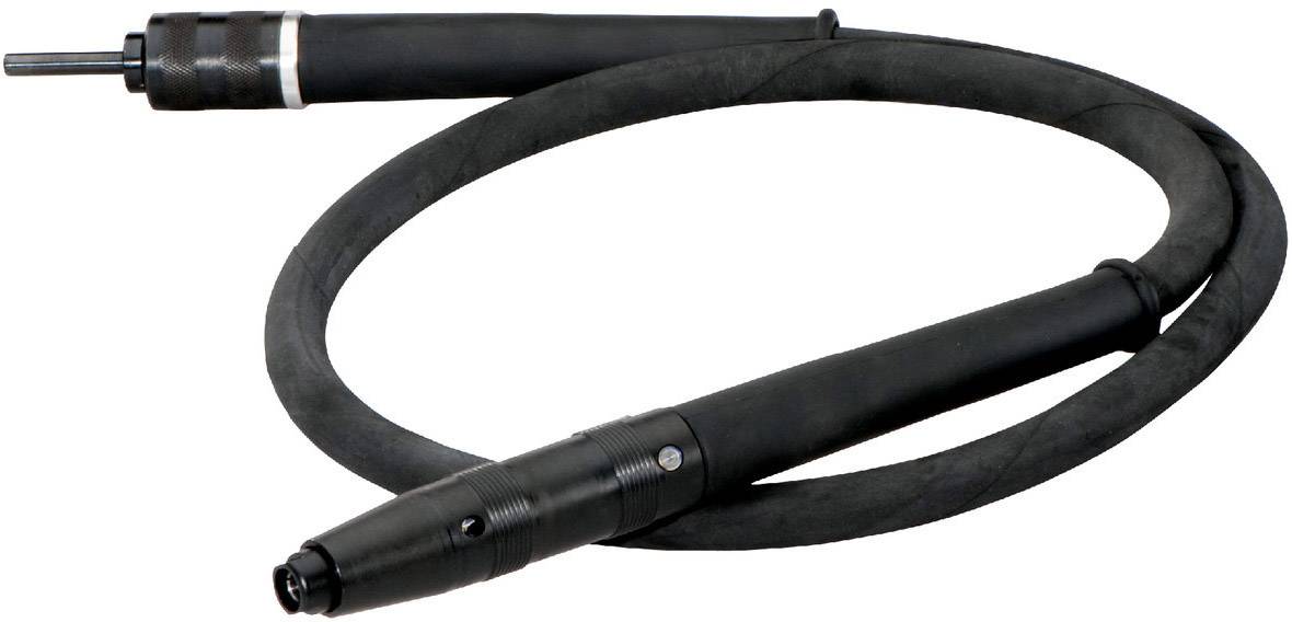 A flexible industrial hose with black-coated handles at both ends, suitable for use in mechanical engineering or aerospace.