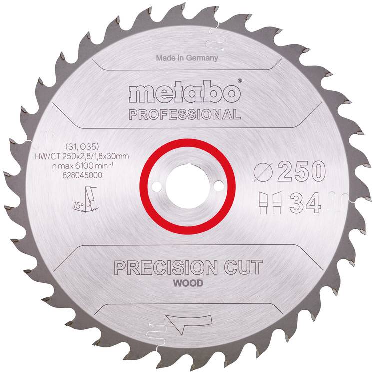Metabo 628045000 Circular saw blade 250 mm 1 pc(s)