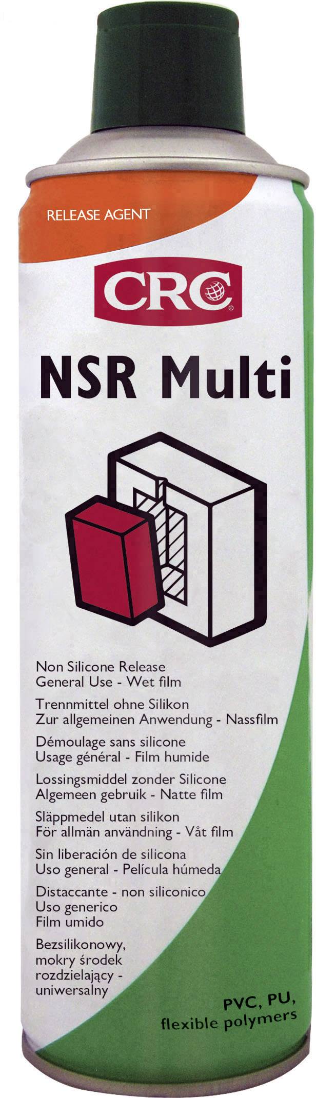 CRC NSR Multi spray, a silicone-free release agent for general applications, suitable for PVC, PU and similar polymers.