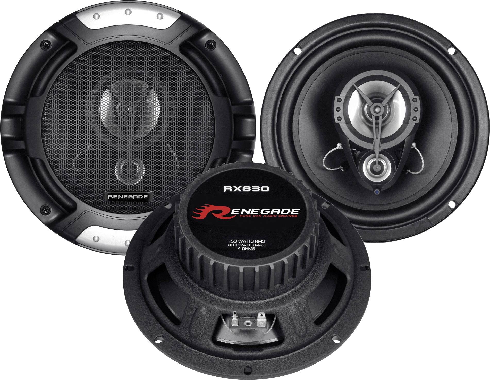 Renegade RX830 3-way triaxial flush mount speaker 300 W Content: 1 pc(s)