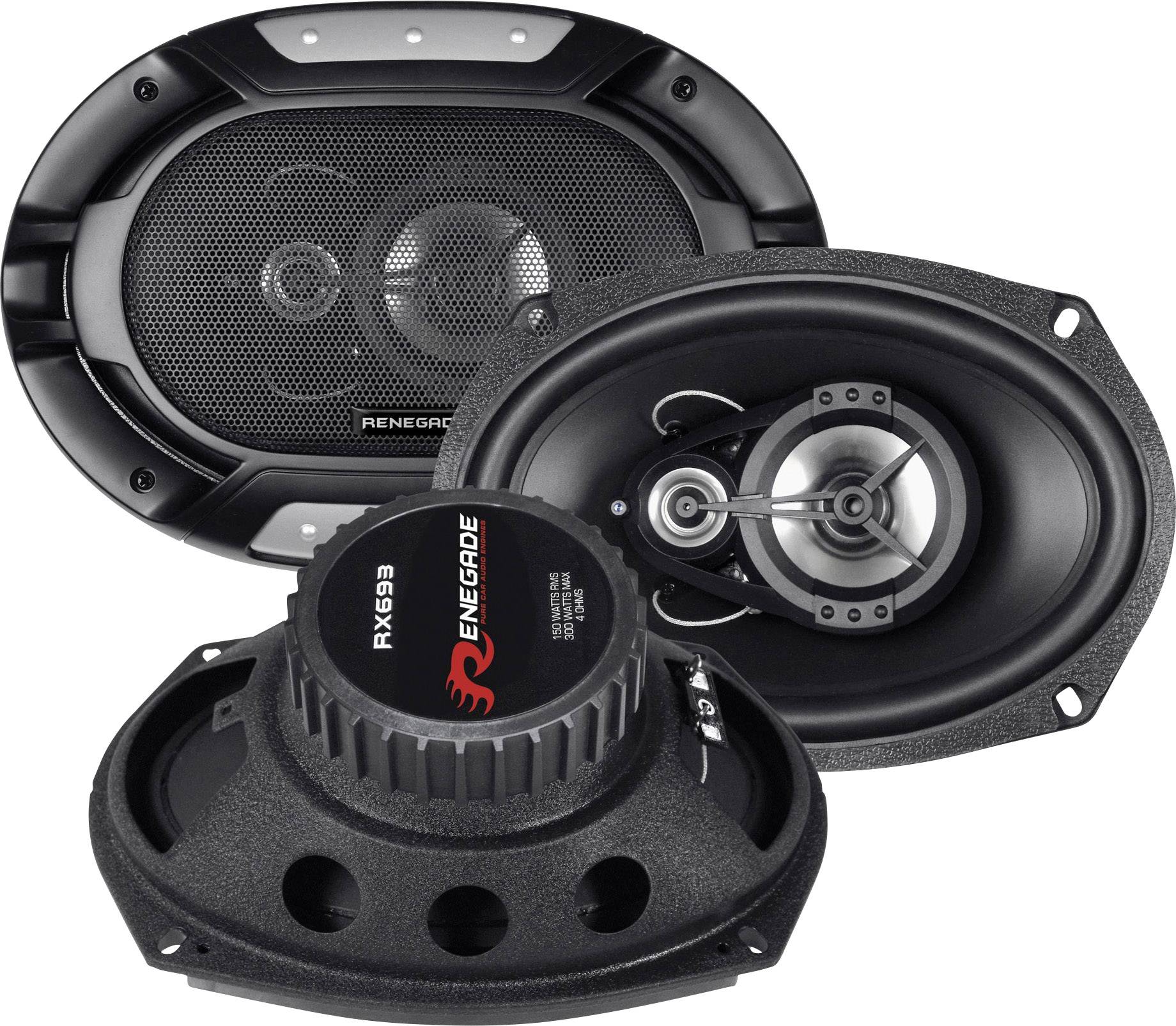 Renegade RX693 3-way triaxial flush mount speaker 300 W Content: 1 Pair