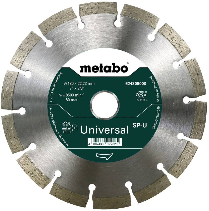 Metabo 624309000 Diamond cutting disc Diameter 180 mm 1 pc(s)