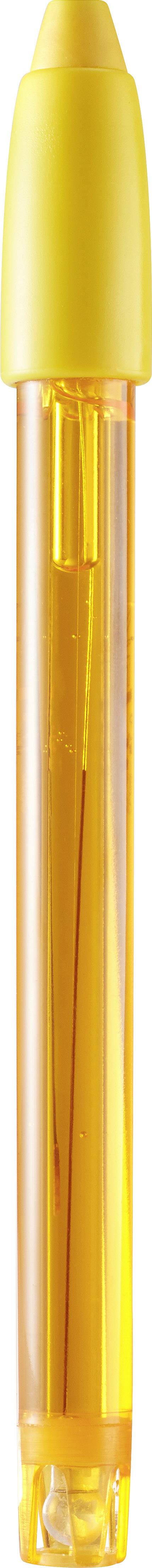 Yellow ballpoint pen without visible brand markings.