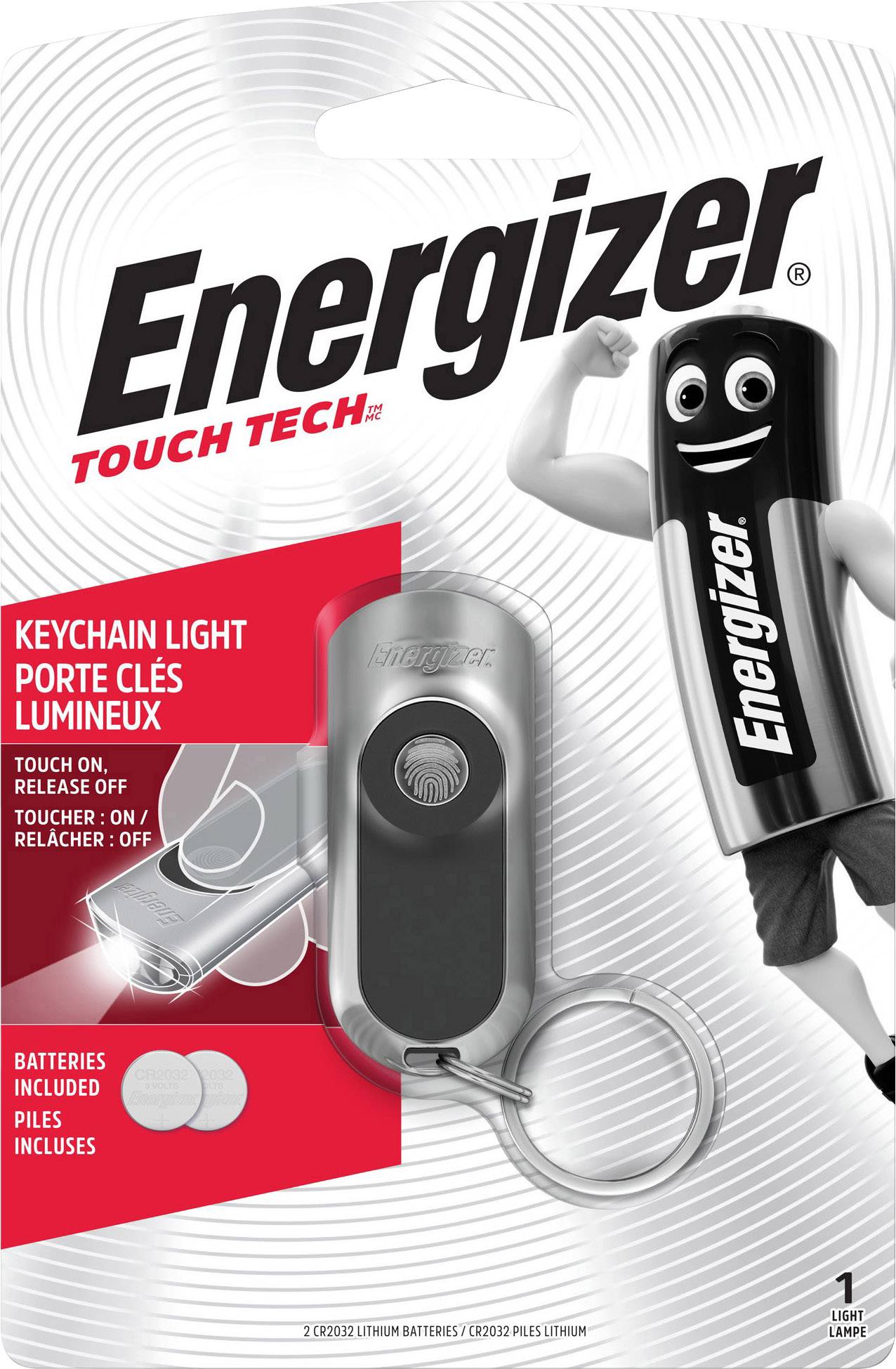Energizer Touch-Tech LED (monochrome) Keyring torch battery-powered 20 lm
