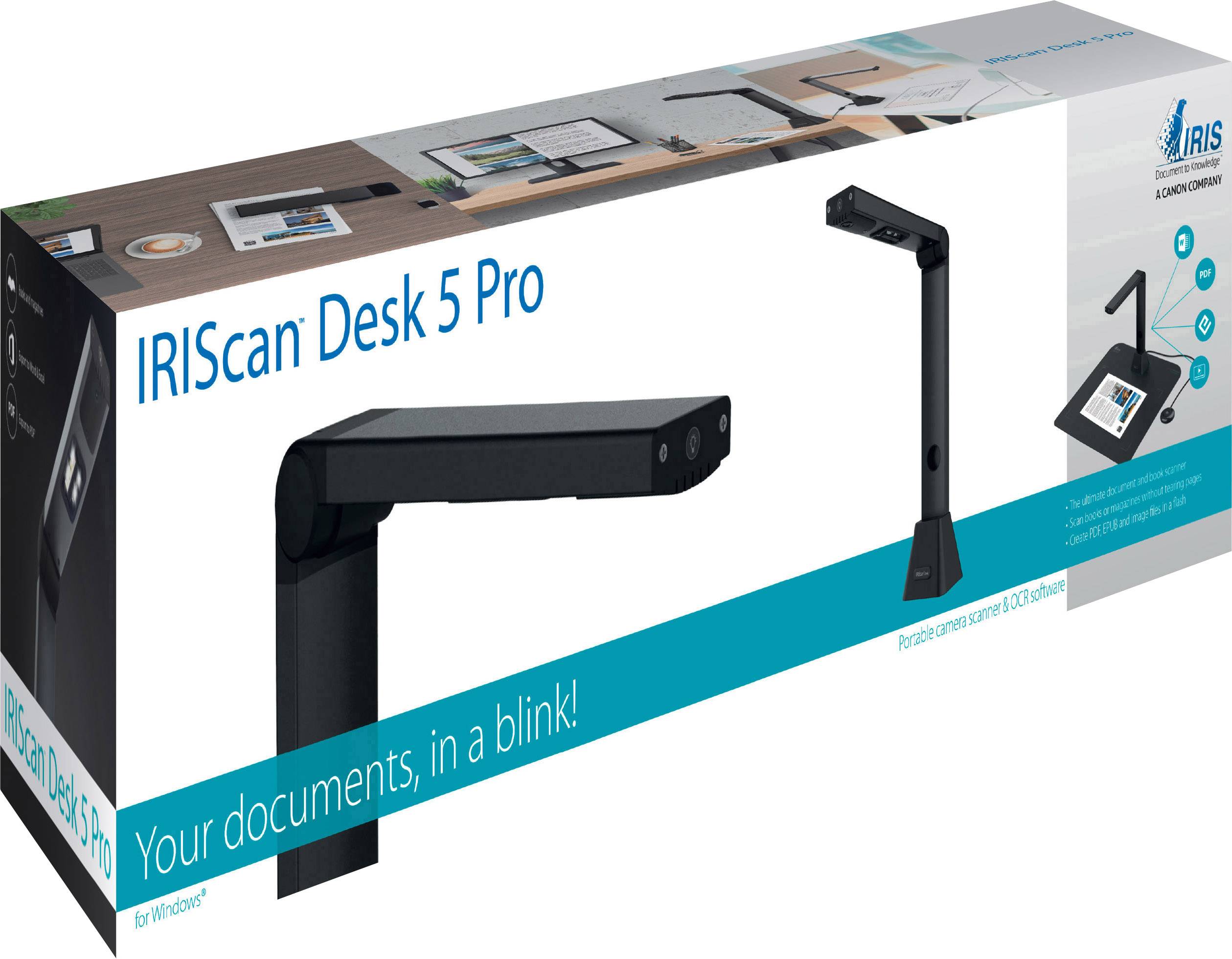 IRIS by Canon IRIScan Desk 5 Pro Visualiser 12 MP A3 4032 x 3024 p USB LED lighting, Autofocus, Optical character recognition