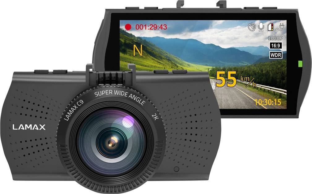 Lamax C9 Dashcam with GPS Horizontal viewing angle (max.)=150 °