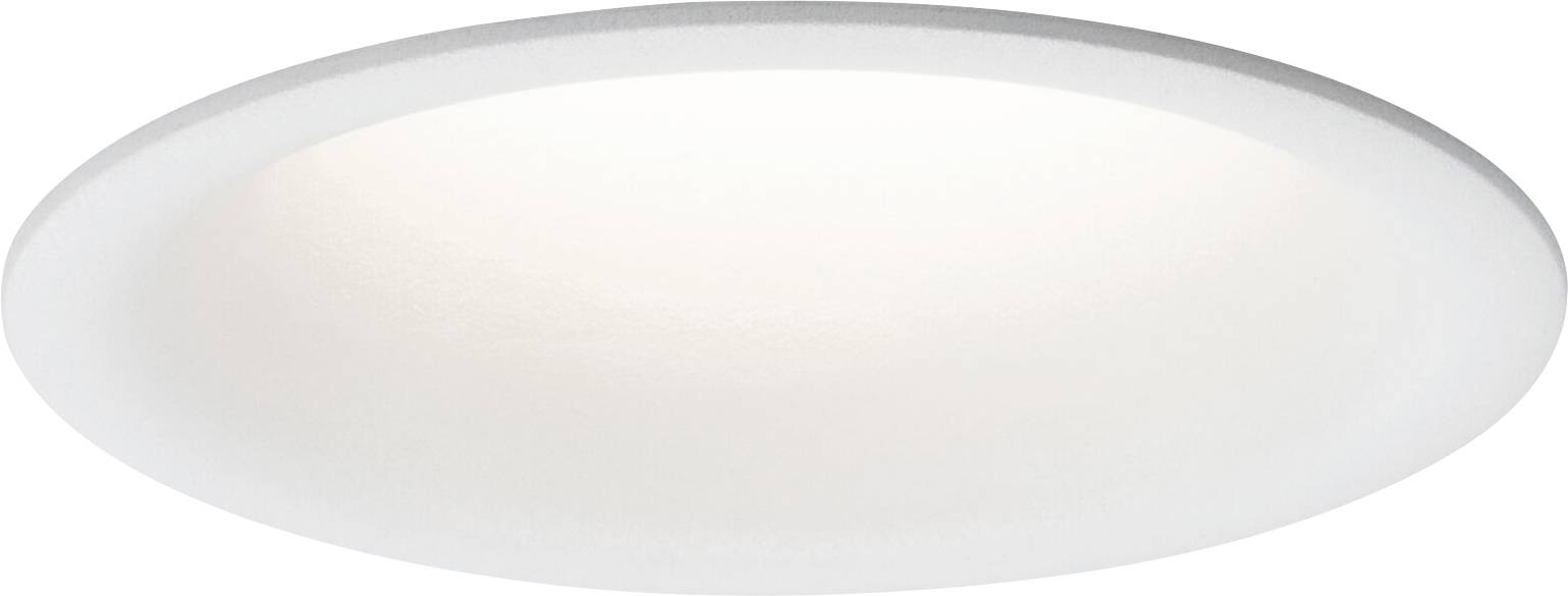 Round white ceiling light with a diffused cover that spreads even illumination. Suitable for modern interiors.