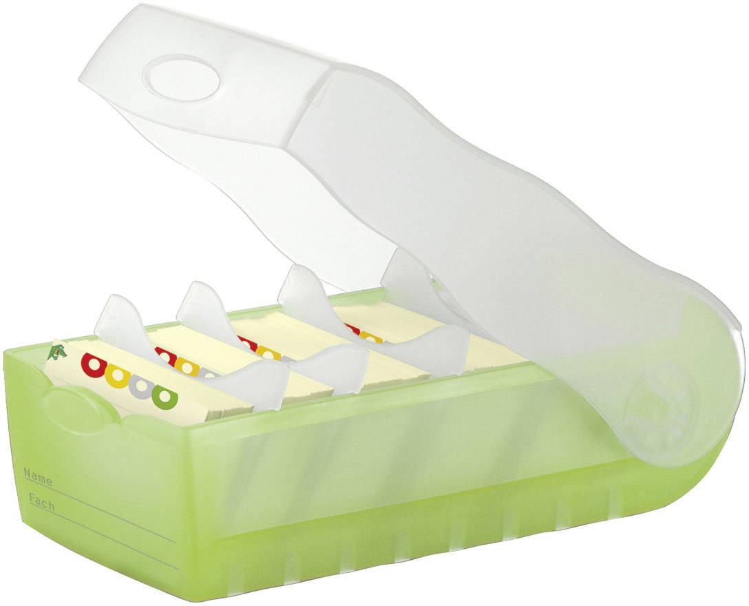 HAN CROCO 997-603 Card index box Green, Translucent No. of cards (max.): 900 cards A7 landscape incl. 100 ruled cards