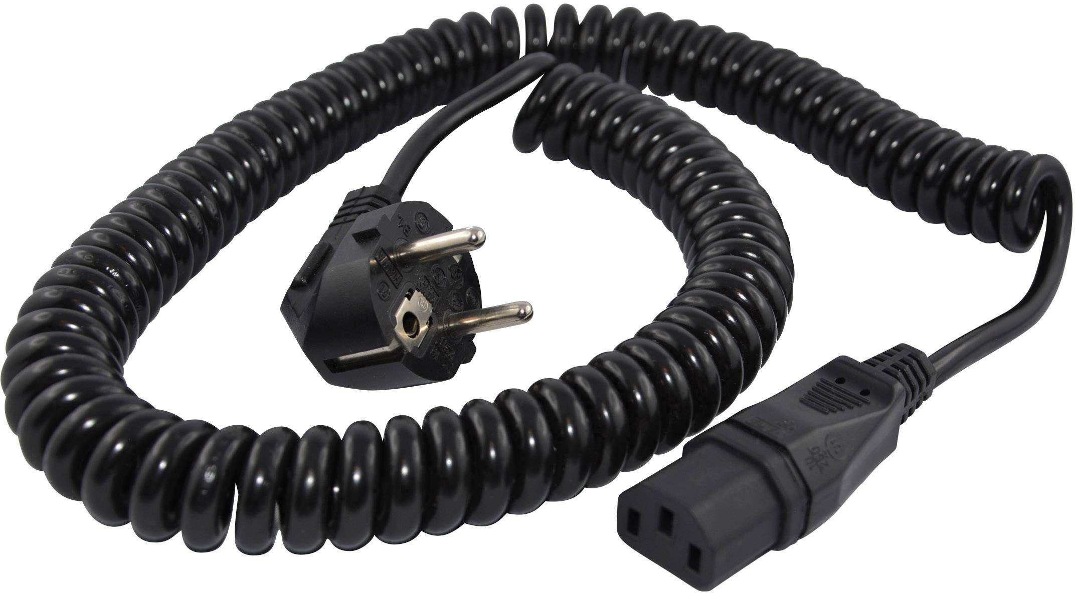 HAWA R6502 C13/C14 appliances Cable Black 1.6 m Spiral cable