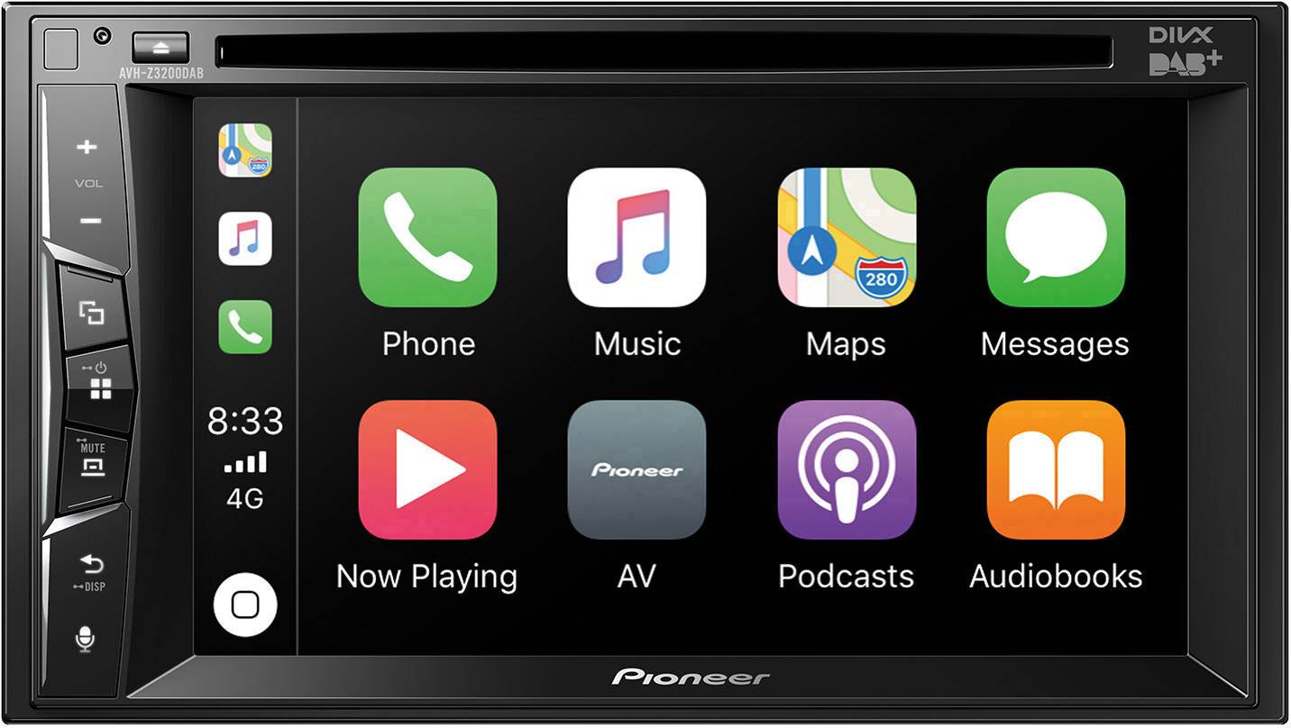 Pioneer AVH-Z3200DAB Double DIN monitor receiver DAB+ tuner, Bluetooth handsfree set, Rearview camera connector