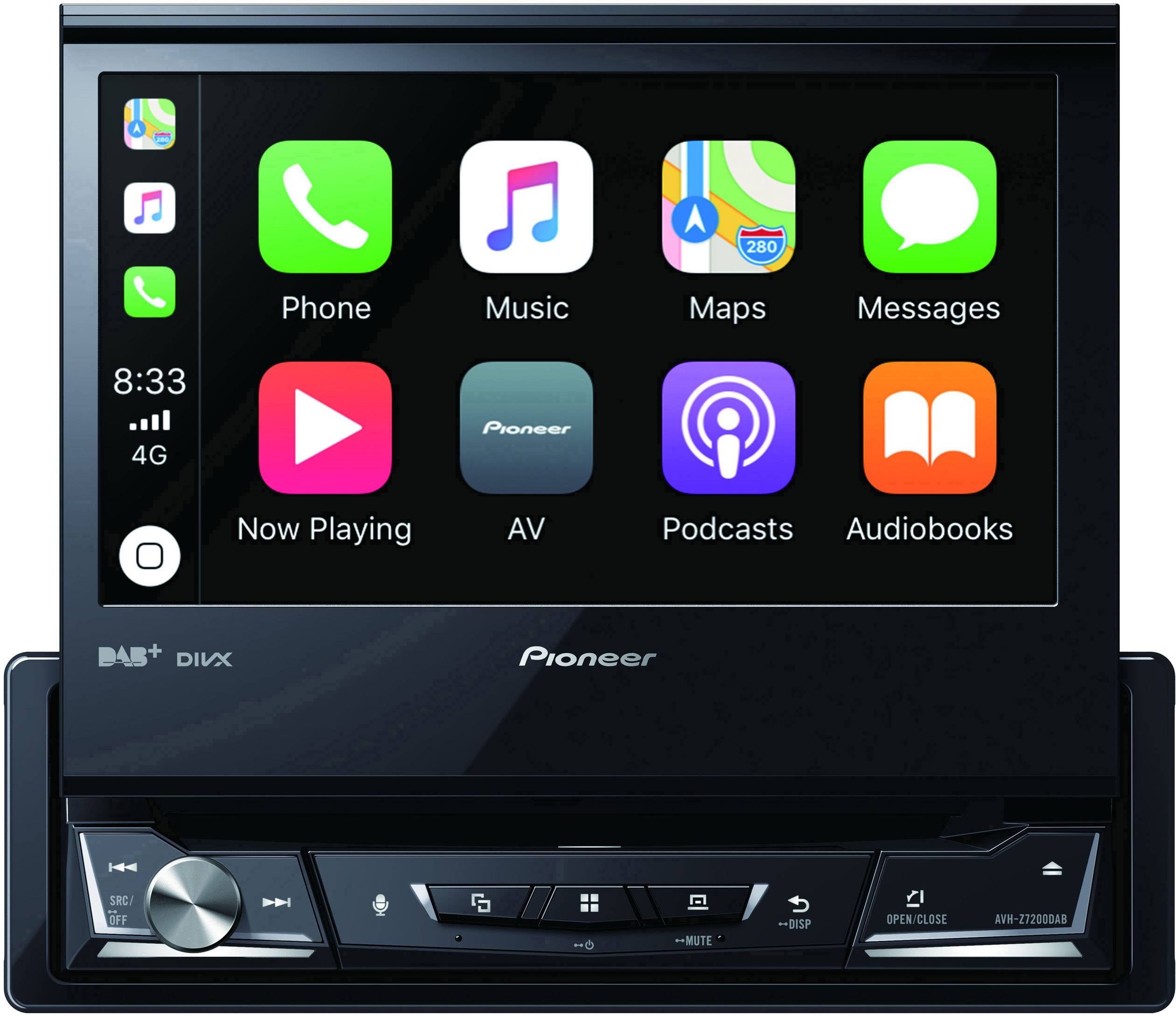 Pioneer AVH-Z7200DAB Monitor receiver DAB+ tuner, Steering wheel RC button connector, Bluetooth handsfree set, AppRadio