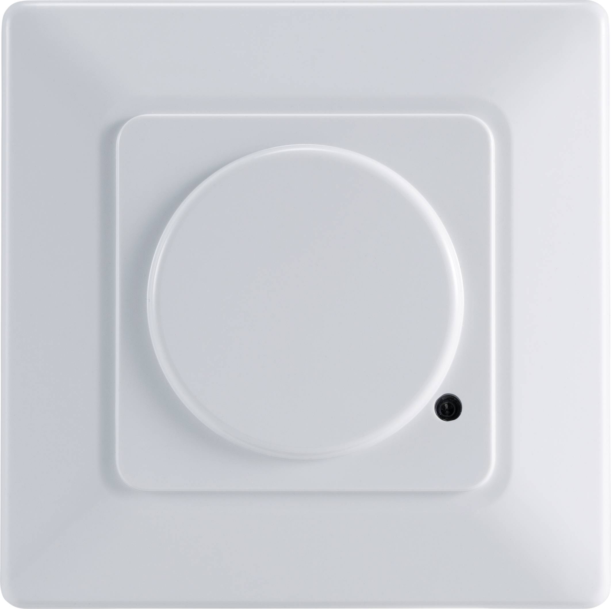 White light dimmer with a round rotary knob against a white background.