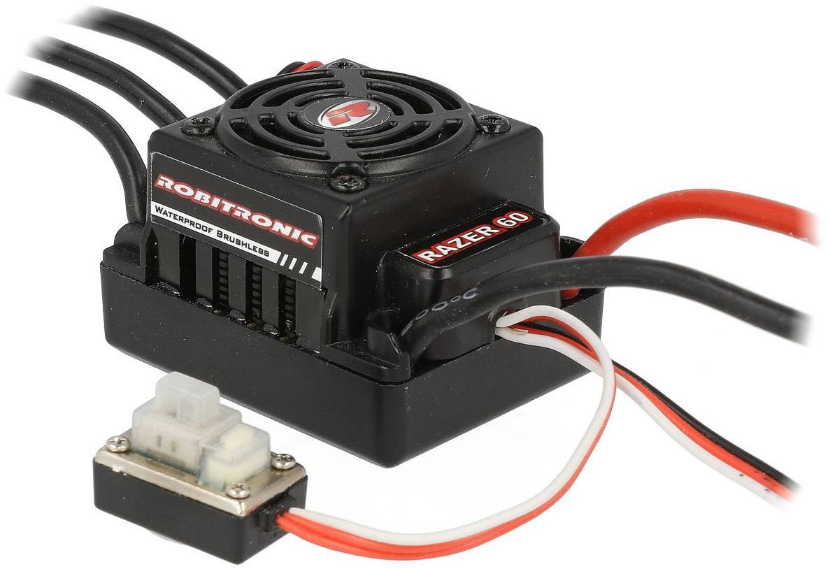 Robitronic Razer ten 60 A Model car brushless speed control Load (Amp max.): 390 A