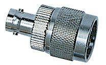 Metal plug connectors with a ribbed grip and cylindrical connection; used in electronic and technical applications.