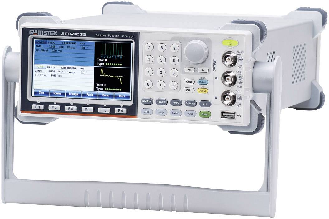 GW Instek AFG-3022GP Mains-powered 1 µHz - 20 MHz 2-channel Sinus, Rectangle, Arbitrary, Triangle, Pulse