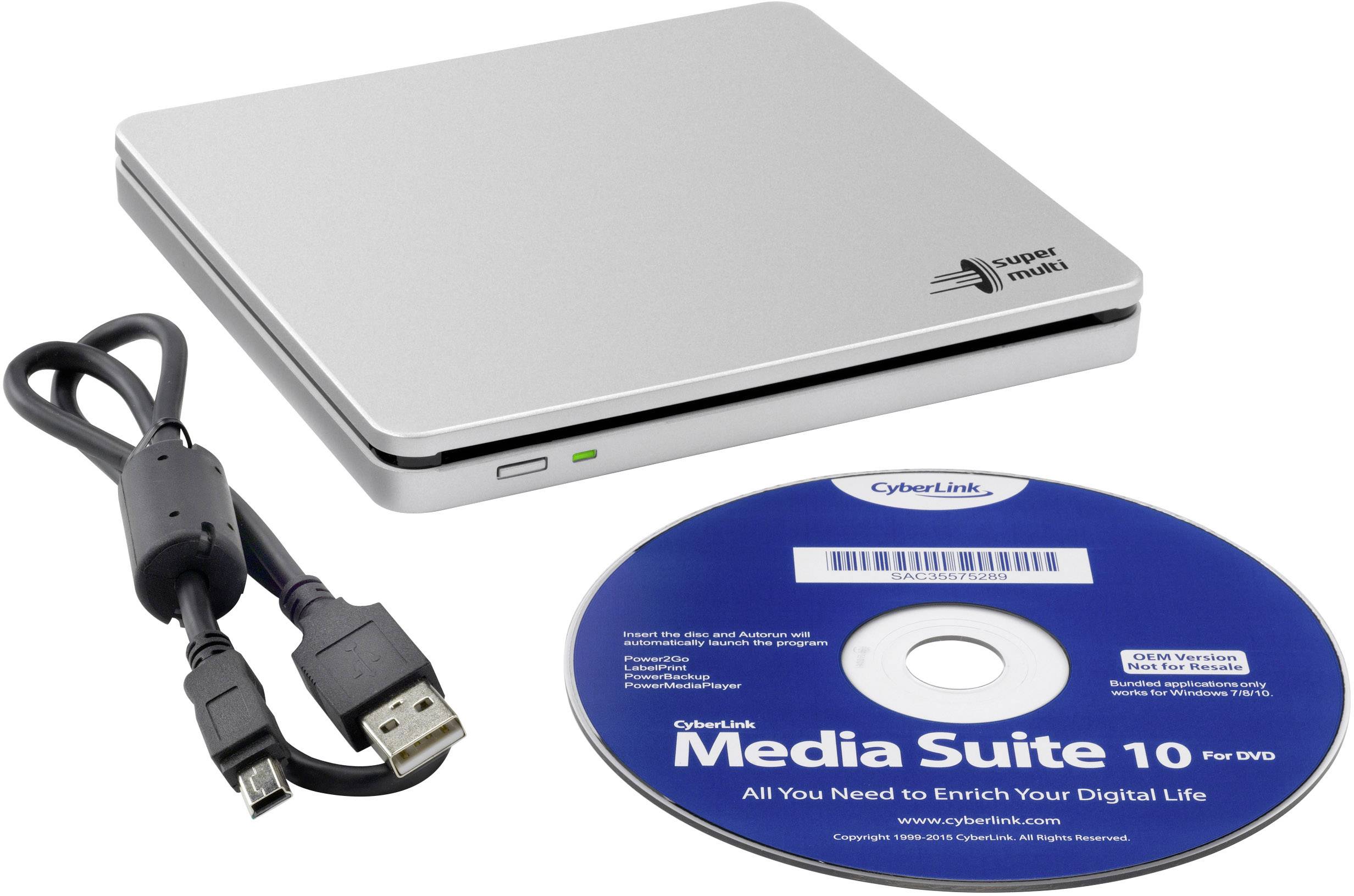 HL Data Storage GP70NS50.AHLE10B External DVD writer Retail USB 2.0 Silver