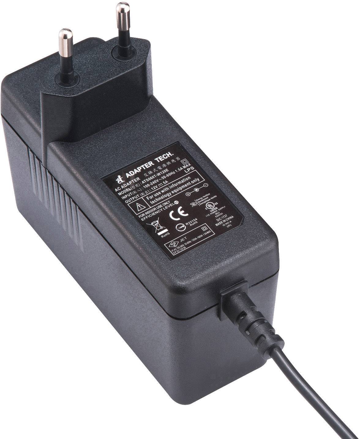 Dehner Elektronik ATS 060T-W240E Mains PSU (fixed voltage) 24 V DC 2.5 A 60 W Regulated