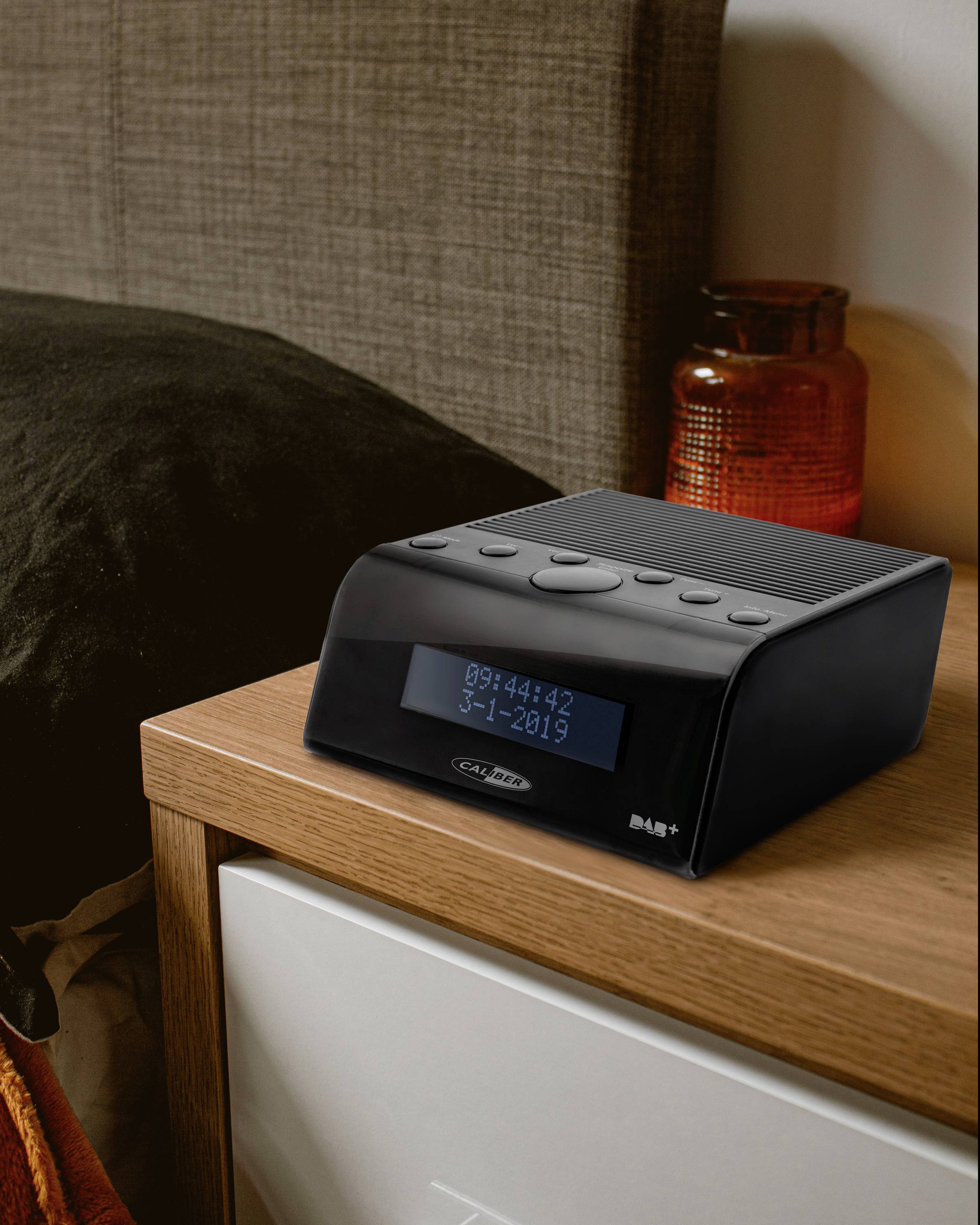 Caliber HCG011DAB Radio alarm clock DAB+, FM Black