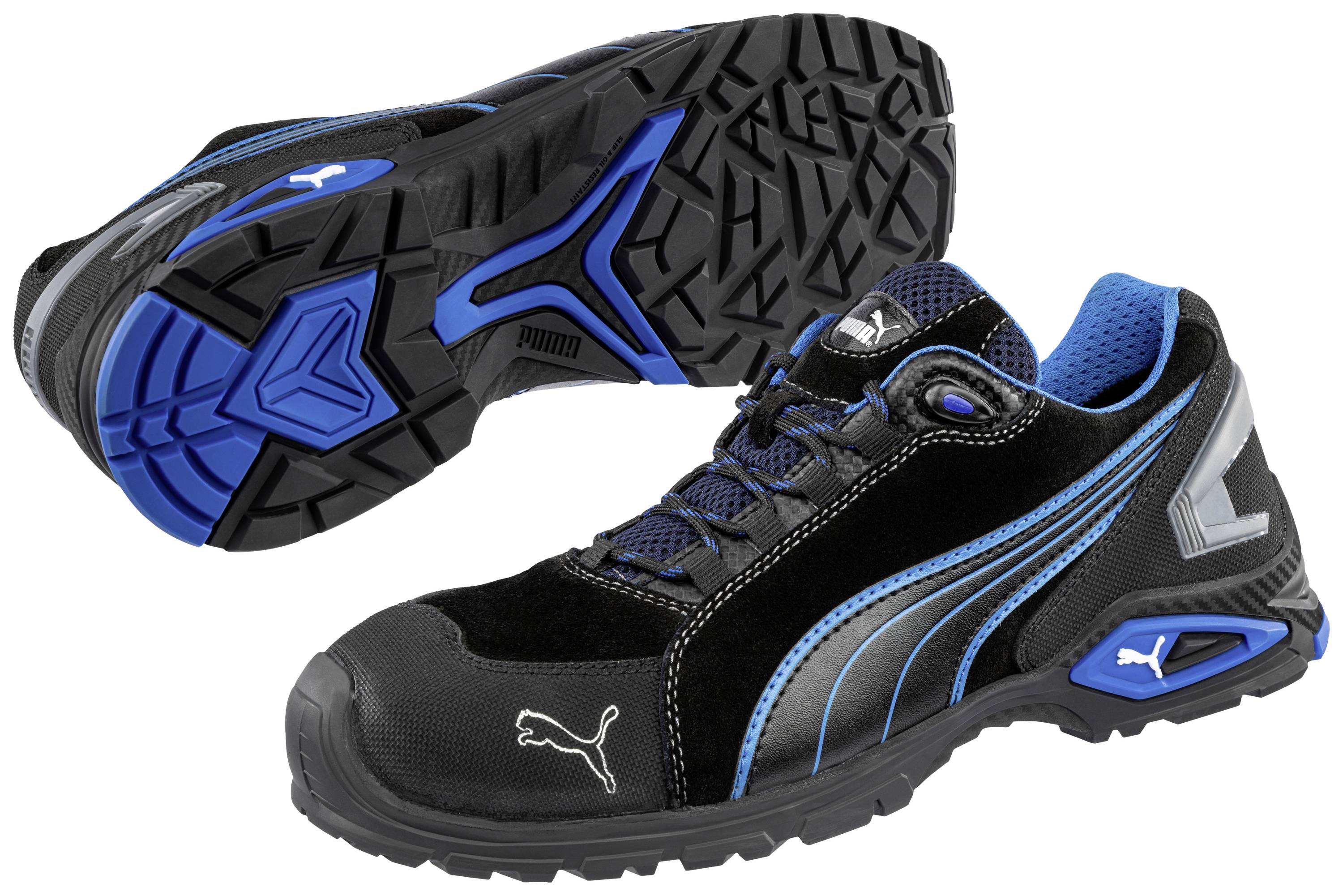 PUMA Rio Black Low 642750-42 Protective footwear S3 Shoe size (EU): 42 Black, Blue 1 pc(s)
