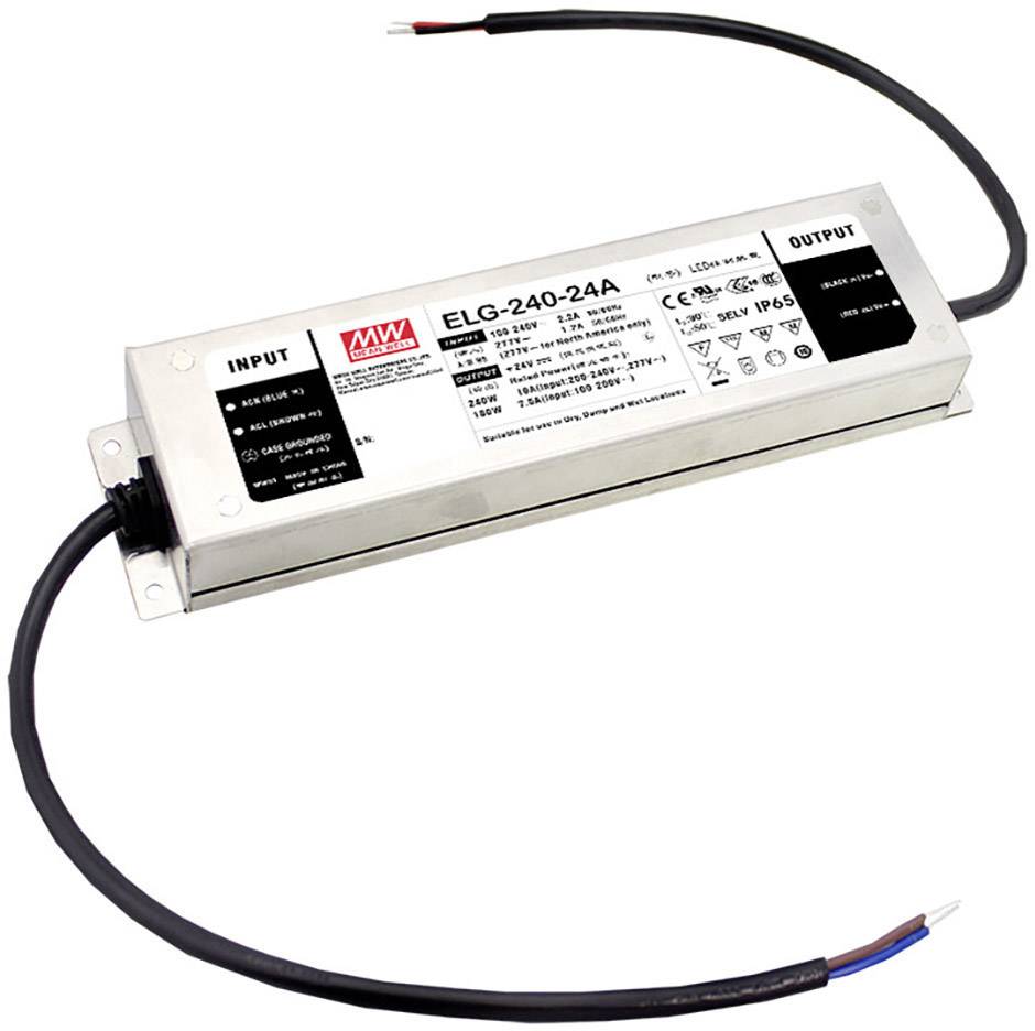 MEAN WELL ELG-240-24AB-3Y LED driver Constant voltage 240 W 5 - 10 A 22.4 - 25.6 V DC 3-in-1 dimmer, Suitable for flammable