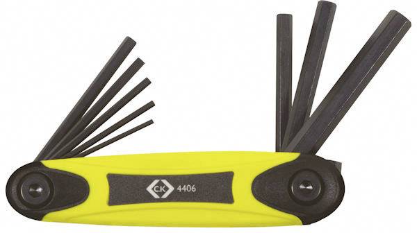 C.K Allen key set Spanner size (metric): 1.5 mm, 2 mm, 2.5 mm, 3 mm, 4 mm, 5 mm, 6 mm, 8 mm