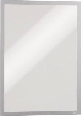 A rectangular mirror with a narrow silver frame.