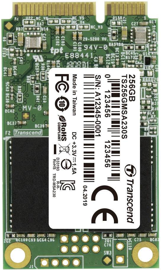Transcend MSA230S 256 GB Internal mSATA SSD mSATA Retail TS256GMSA230S