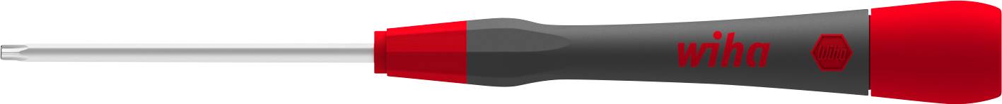 A screwdriver with a black and red handle, bearing the 'wiha' inscription on the handle.