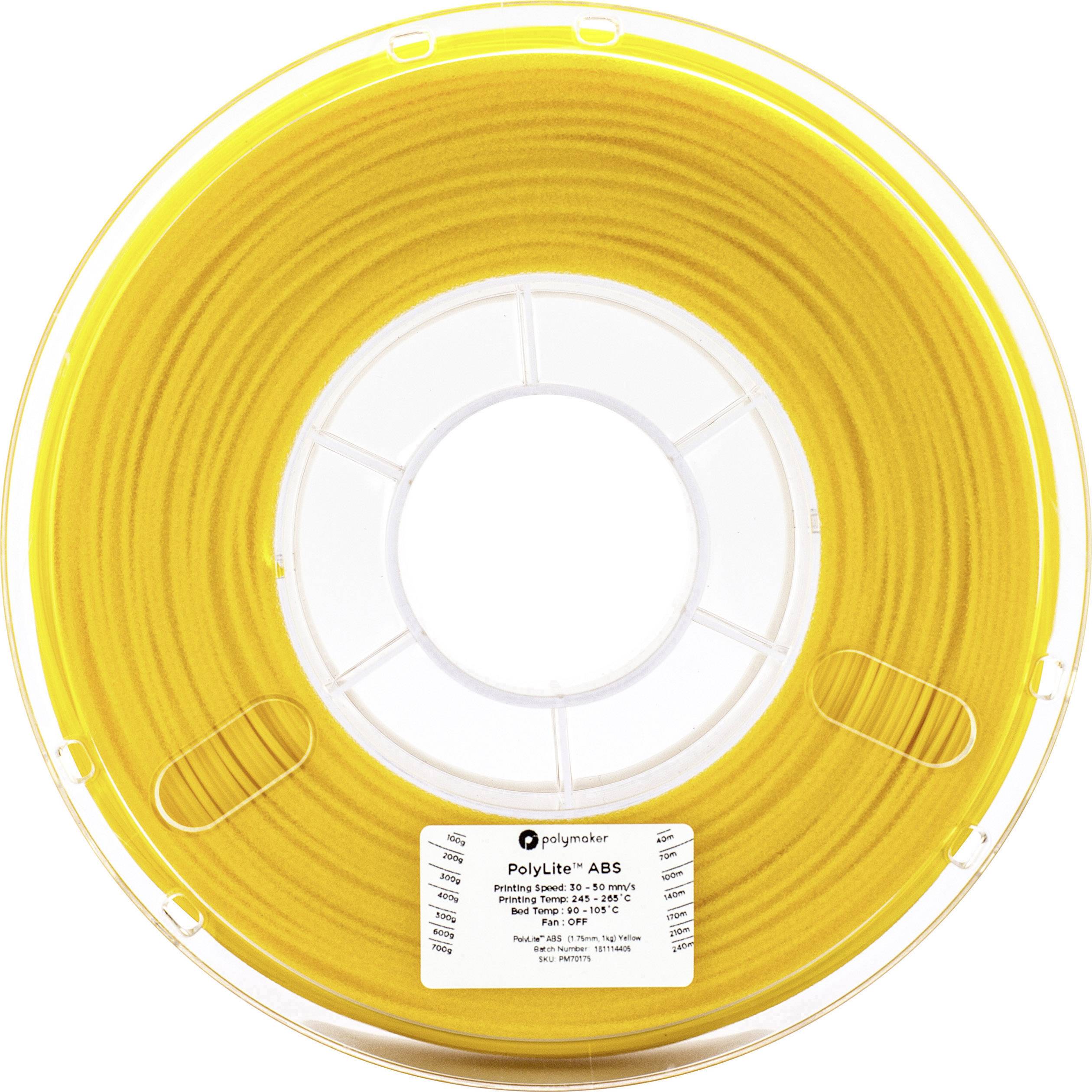 Polymaker 70176 Filament ABS plastic 2.85 mm 1 kg Yellow PolyLite 1 pc(s)