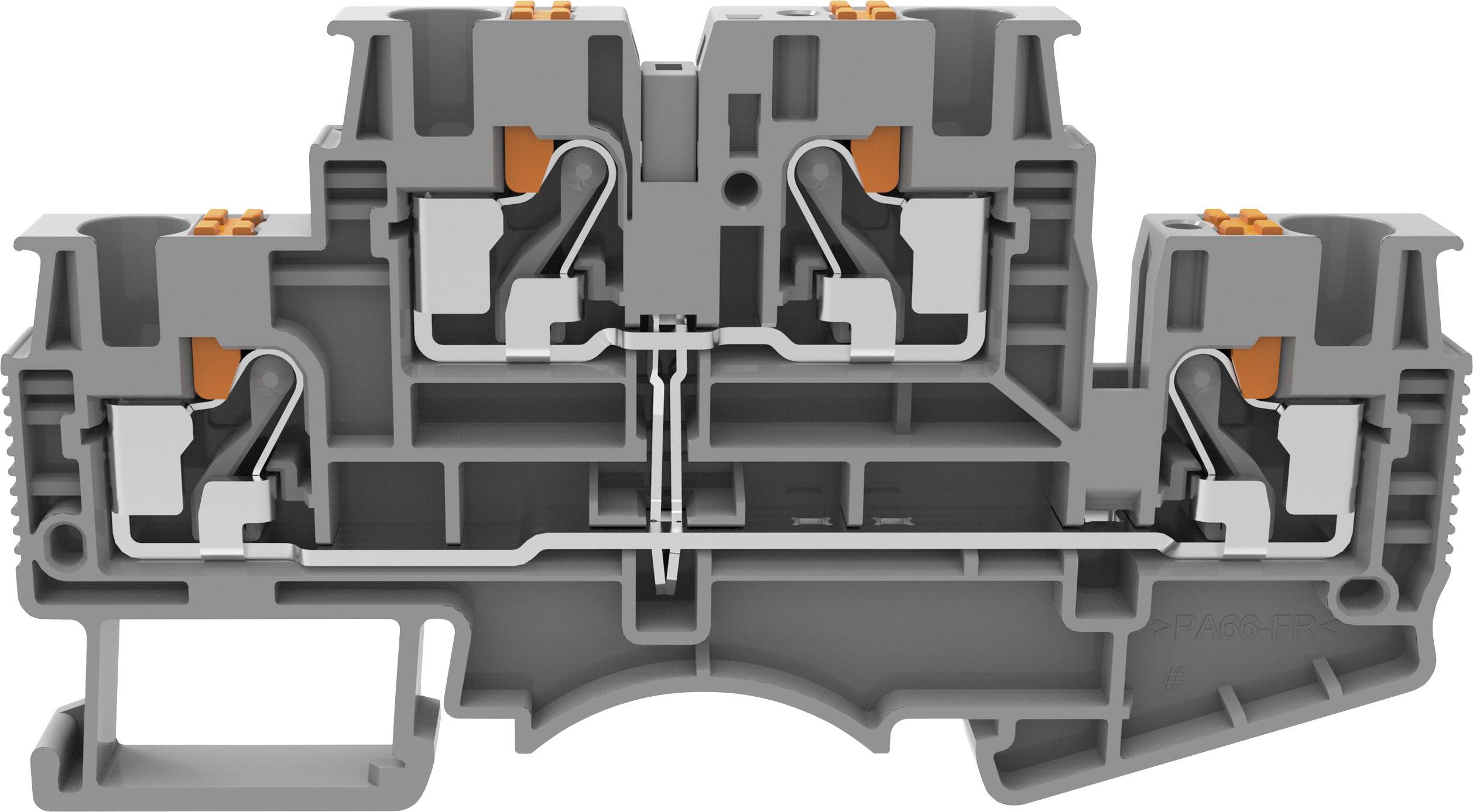 Degson DSKK4-01P-11-50-A(H) Dual port continuity Push-in connector Grey