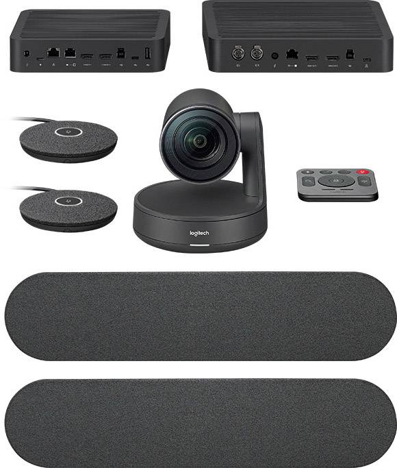 Logitech Rally Plus Ultra-HD Modular 4K video conference system with 3840 x 2160 pixel base