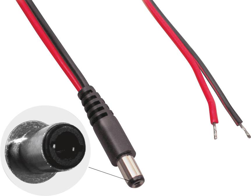 BKL Electronic 075827 Low power cable Low power plug - Open cable ends 5.50 mm 2.50 mm 2.00 m 1 pc(s)