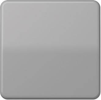 A grey light switch in a square shape, with no markings or distinguishing features.