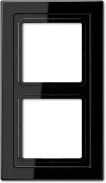 Jung 2x Frame Cover Black LSD982SW