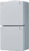 Jung 2x Surface-mount casing Socket Grey 622WW 1 pc(s)