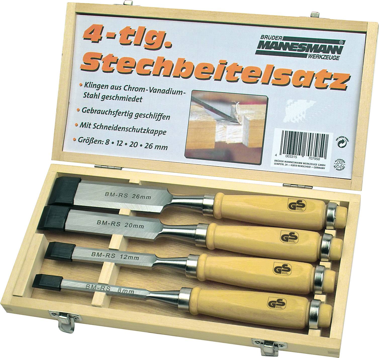 4-piece Ripping chisel set Brüder Mannesmann M66104